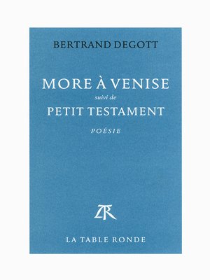 cover image of More à Venise / Petit testament